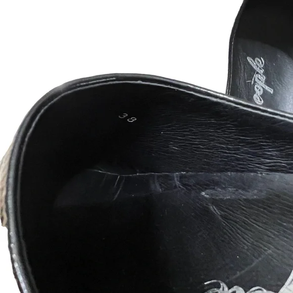 FREE PEOPLE Wynwood Slide Mule Sneaker in Patent Black Size 38 (7.5) - Picture 6 of 7